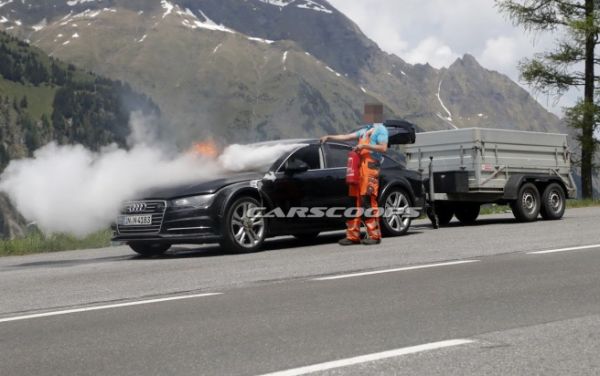 Прототип на новото Audi A7 изгоря по време на тестове
