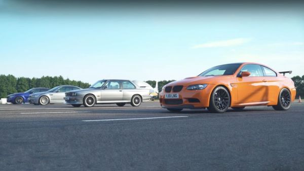 Четири поколения на BMW M3 в спор на пистата (ВИДЕО)