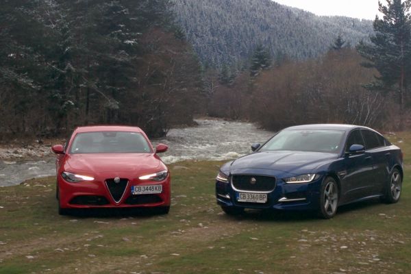 Когато германците ги няма: Alfa Romeo Giulia срещу Jaguar XE