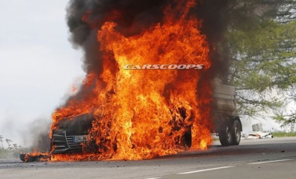 Прототип на новото Audi A7 изгоря по време на тестове
