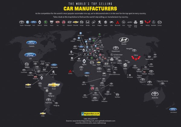 Toyota е лидер по продажби в най-много държави