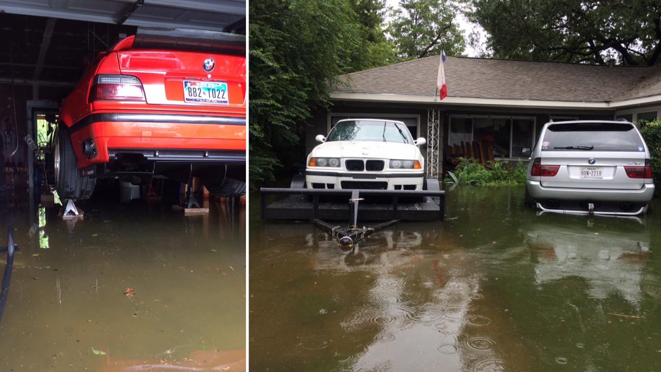 Как един американец спаси безценните си BMW-та от наводнението (ВИДЕО)