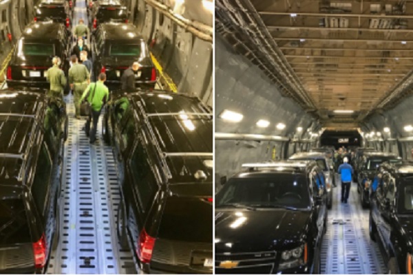 Ето как транспортират колата на Доналд Тръмп Ето как транспортират колата на Доналд Тръмп