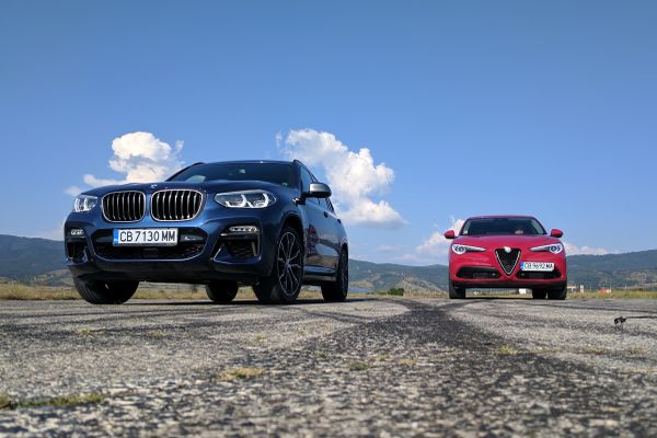 Напук на гравитацията: Най-мощното BMW X3 срещу Alfa Romeo Stelvio