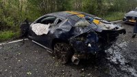 Ferrari за 2 милиона долара беше съсипано при катастрофа