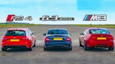 Класика: Audi RS4, BMW M3 и Mercedes-Benz C63 AMG един срещу друг на писта