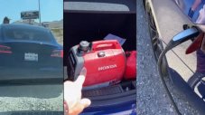 Мъж подкара Tesla с... бензин