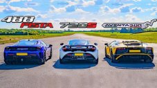 Ferrari 488 и McLaren 720S срещу Lamborghini Aventador
