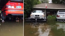 Как един американец спаси безценните си BMW-та от наводнението (ВИДЕО)