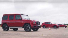Mercedes-AMG G 63, Jaguar F-Pace SVR и Alfa Romeo Stelvio QV в спор на пистата