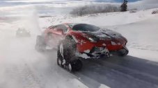 Превръщането на Lamborghini Aventador в снегоход се оказа катастрофа