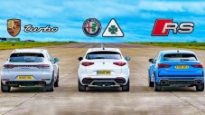 Audi RS Q3, Porsche Macan и Alfa Romeo Stelvio в спор на пистата