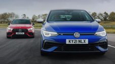 VW Golf R срещу Mercedes-AMG A45 S в дрифт-битка