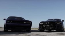 Chevrolet Camaro ZL1 и Dodge Hellcat в директен спор (ВИДЕО)