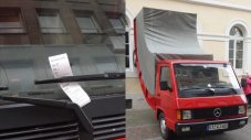 Скулптура получи глоба за неправилно паркиране