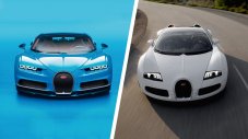 Няма да повярвате колко по-бързо е Bugatti Chiron от Veyron