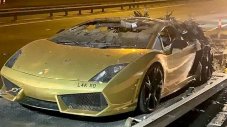 Lamborghini Gallardo изгоря час след излизане от сервиз (ВИДЕО)