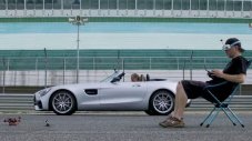 Суперколата на Mercedes се надпреварва с дрон (ВИДЕО)