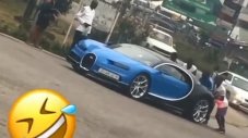 Срамна сцена &ndash; бутат Bugatti&nbsp;Chiron&nbsp;в Гана