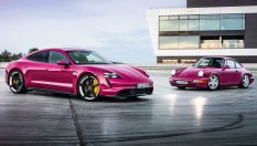 Porsche Taycan се сдоби с още пробег - и със странен цвят