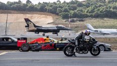 Супербайк срещу изтребител F16 и болид от Формула 1 (ВИДЕО)