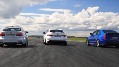 Alfa Romeo Giulia, BMW M3 и Cadillac ATS-V се сбориха на пистата (ВИДЕО)