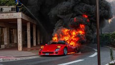 Рядко Ferrari изгоря в Монако