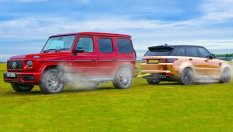 Mercedes-AMG G 63 срещу Range Rover Sport SVR в дърпане на въже