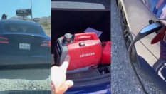 Мъж подкара Tesla с... бензин