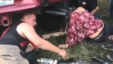 Американка си заклещи главата в ауспуха (ВИДЕО)