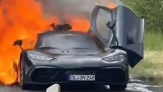 Втори Mercedes-AMG One се запали в движение