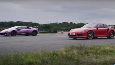 Кой е по-бърз: 911 Turbo S или Huracan Performante