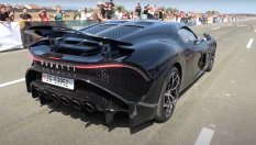 Bugatti La Voiture Noire показа възможностите си на драг