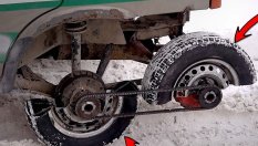 Хечбек с нарязани наполовина задни гуми е най-странното 6х6