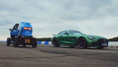 Кой е по-бърз: Renault Twizy или Mercedes-AMG GT R? (ВИДЕО)