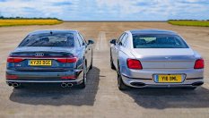 Audi S8 и Bentley Flying Spur спорят на пистата