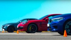 Mercedes-AMG E 63 S и BMW M5 срещу хибридното Porsche Panamera Turbo S (ВИДЕО)