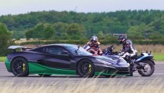 Rimac Nevera в спор с два от най-бързите мотоциклети в света