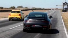 Може ли Suzuki Swift Sport да изпревари Mercedes-AMG GT 63 S?