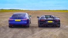 Кой е по-бърз: Tesla Model S Performance или Lamborghini Aventador S Roadster?