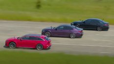 Двубоят на гигантите - Audi RS6 Performance срещу Mercedes E63 S и BMW M5 Competition