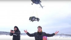 Руснак хвърли AMG G63 от хеликоптер