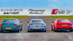 Три луксозни коли в спор на пистата