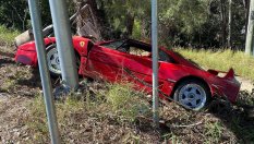 Ferrari F40 бе разбито на тест-драйв