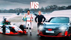 Суперседанът на Audi се пробва срещу електрически болид