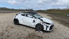 Toyota GR Yaris катастрофира тежко по време на тестове