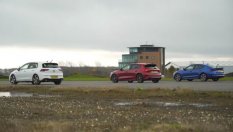 Новата Skoda Octavia RS се пробва срещу VW Golf GTI и Ford Focus ST