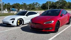 Porsche Taycan постави нов рекорд в битка с Tesla Model S