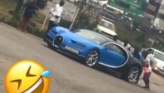 Срамна сцена – бутат Bugatti Chiron в Гана