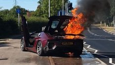 Единственото Lamborghini Aventador Huber ERA изгоря на пътя